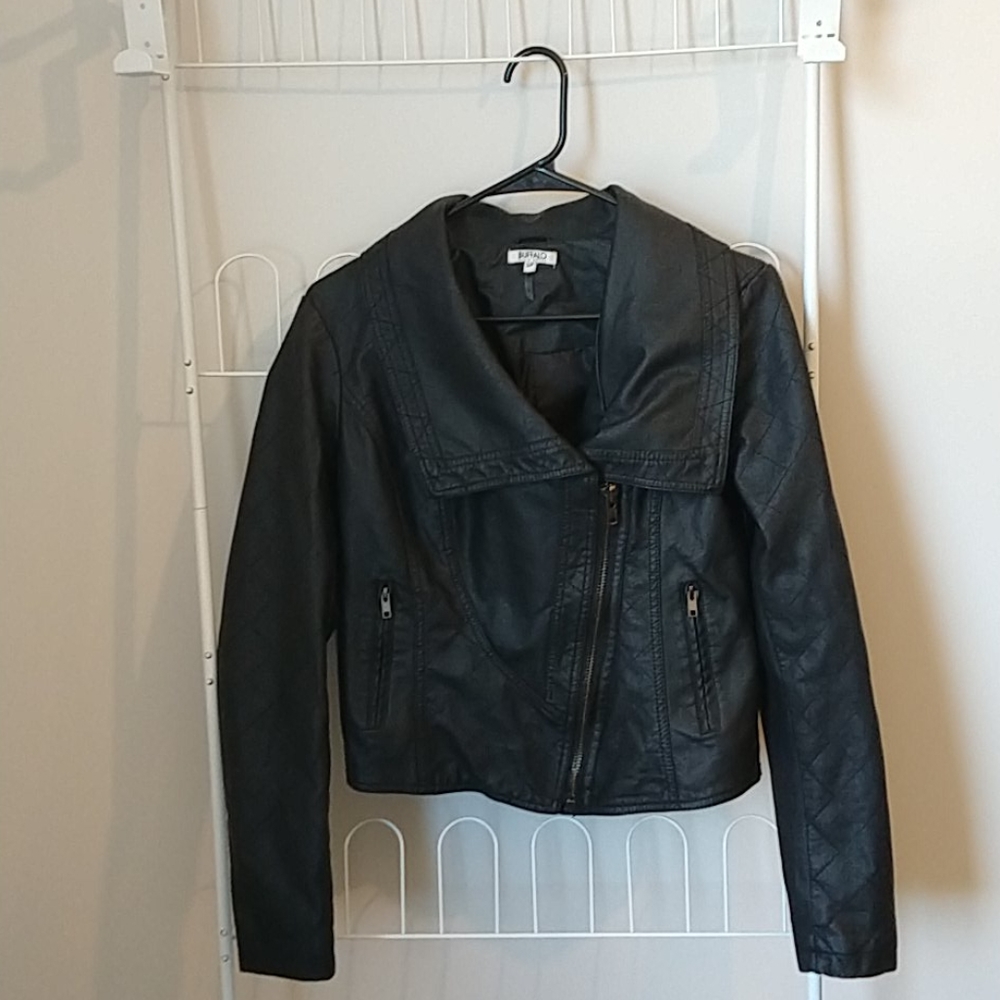 Black leather jacket